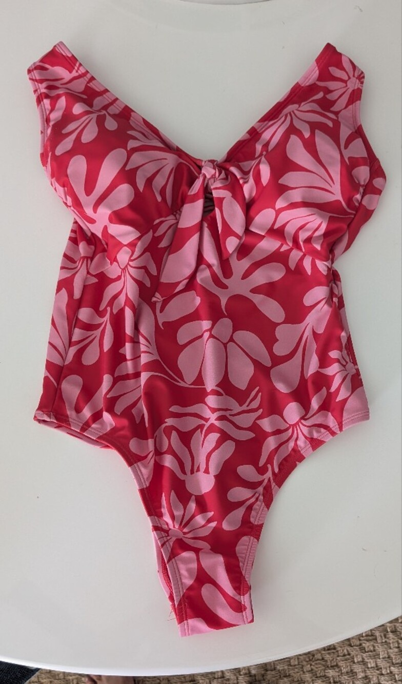 Shade & Shore Pink & Red One- Piece Floral Swimsuit Medium Target - Picture 11 of 15